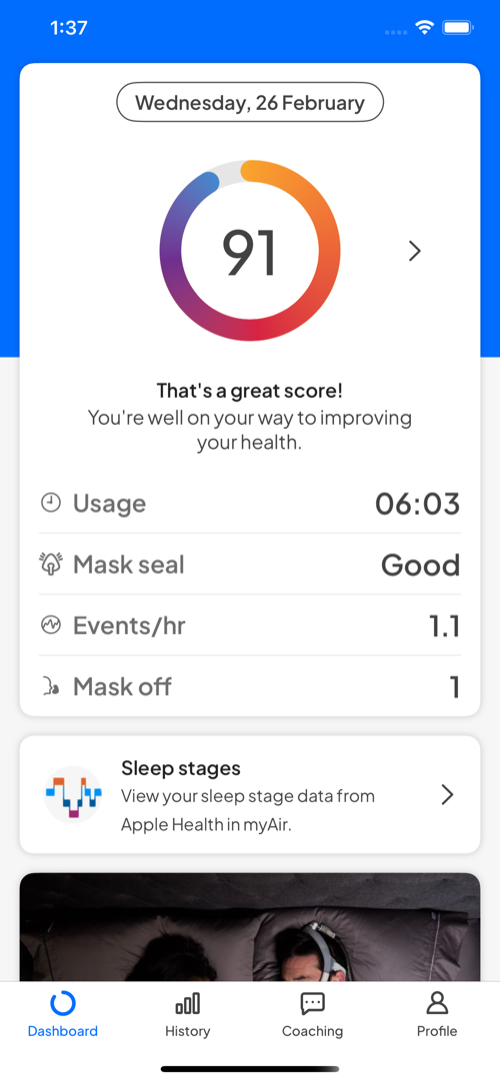 myAir app screenshot